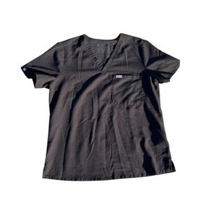 Figs Technical Collection Black Scrub Short-Sleeve Shirt XL